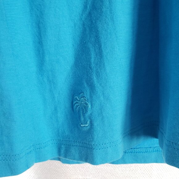 Lilly Pulitzer Braylen Pleated V-Neck Tunic Small Top Tunic Lilly's Blue Pin - Picture 3 of 7